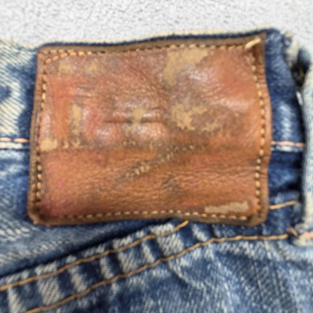 Fullcount Jeans Mens Blue Selvedge Thrashed Destroyed Fits 30x32